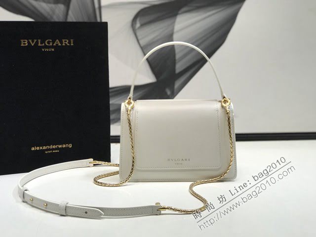 Bvlgari女包 寶格麗新品系列小牛皮腰包 B288739 雙蛇首搭扣 Bvlga手拎肩背女包  fyd1539